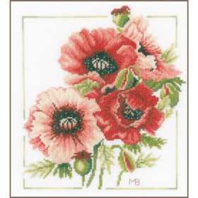 Kit de broderie Bouquet d'anemones