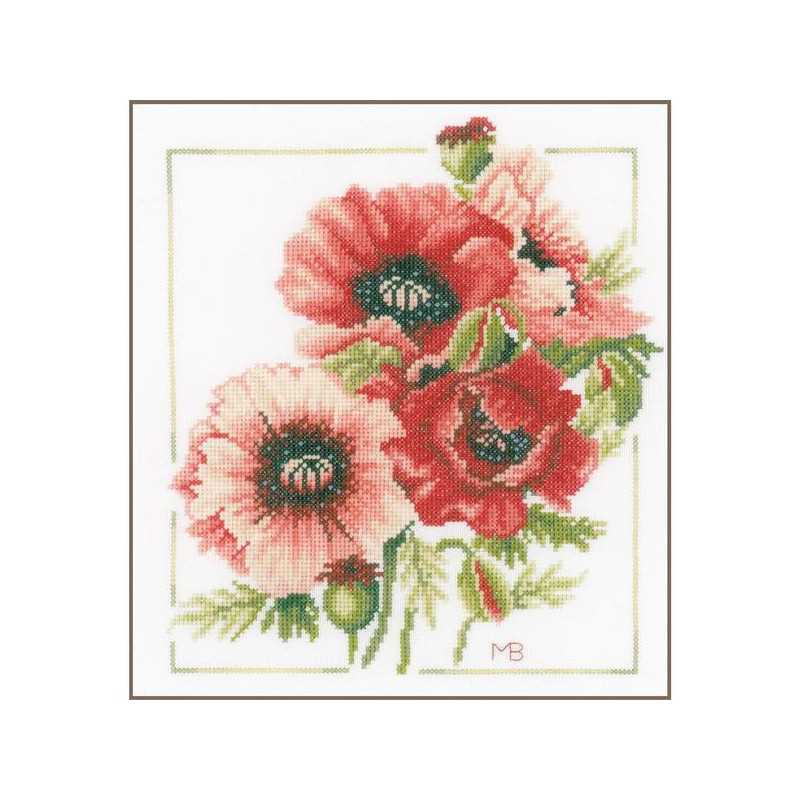 Kit de broderie Bouquet d'anemones 