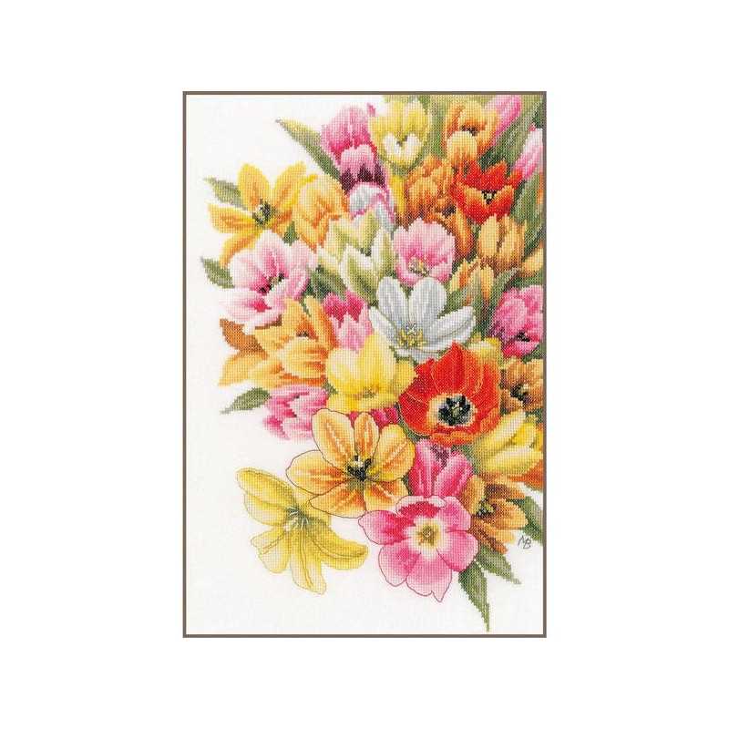 Borduurpakket Bedek me met tulpen Borduurpakket Bedek me met tulpen