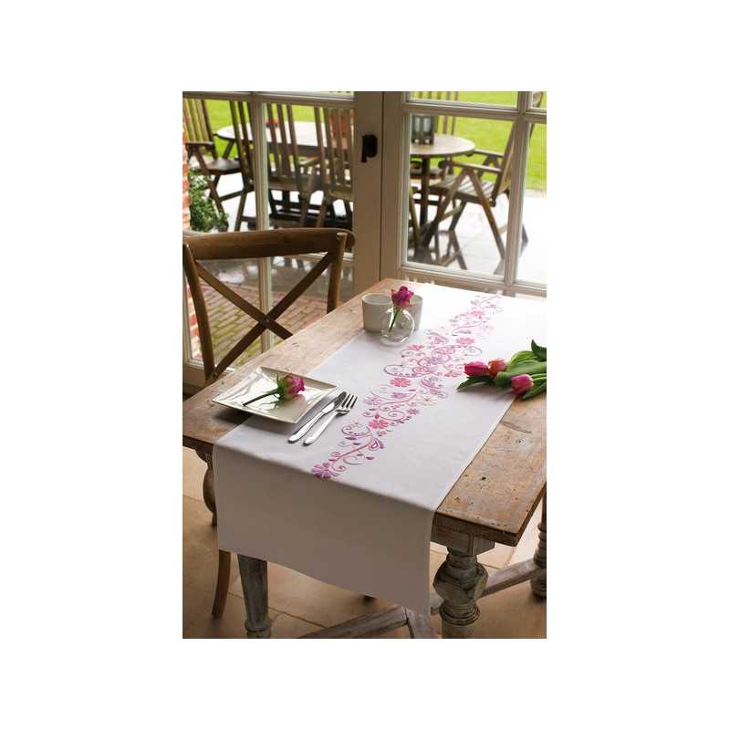 Kit chemin de table Fantaisie en rose et mauve
