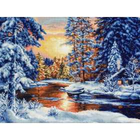 Kit de broderie Paysage d'hiver