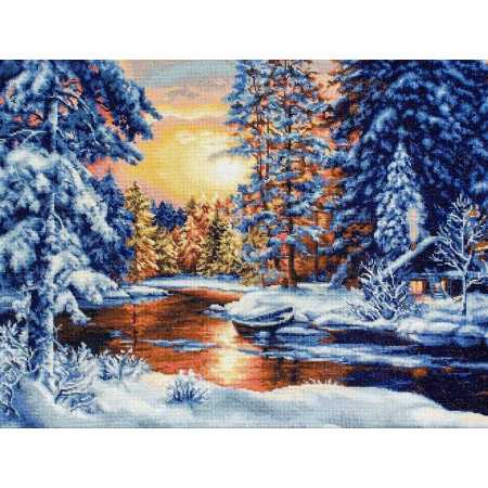 Kit de broderie Paysage d'hiver