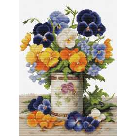 Kit de broderie Bouquet de pensées
