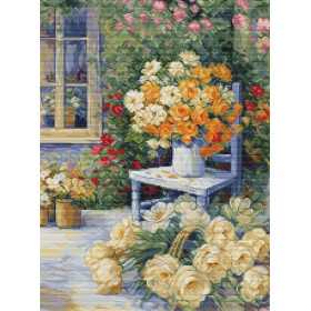 Embroidery kit Garden Corner