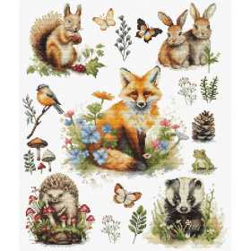 Luca-S Embroidery kit Forest Animals