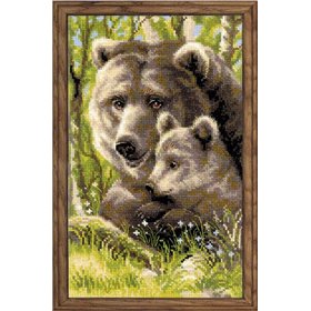 Kit de broderie Ours avec son petit