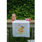 Kit chemin de table Fleurs orange et papillons