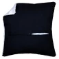 Cushion back with zipper - black Cushion back with zipper - black