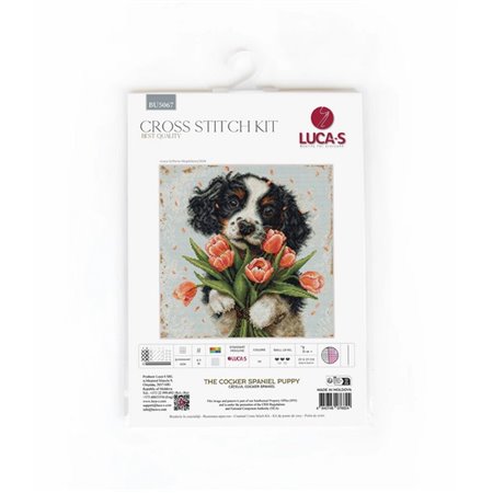 Kit de broderie Le chiot cocker spaniel