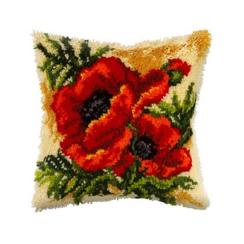 Kit coussin au point noué fleurs 4087
