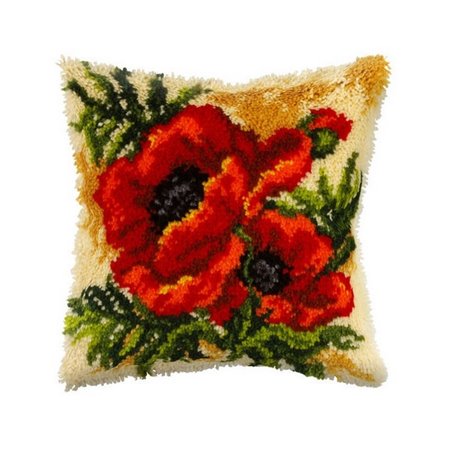Kit coussin au point noué fleurs 4087