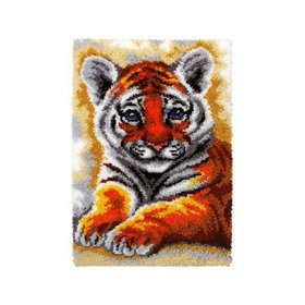 Kit tapis au point noué jeune tigre 4121