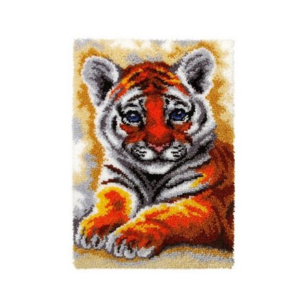 Latch hook rug kit young tiger 4121