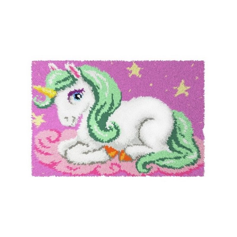 Kit tapis au point noué Licorne 4158