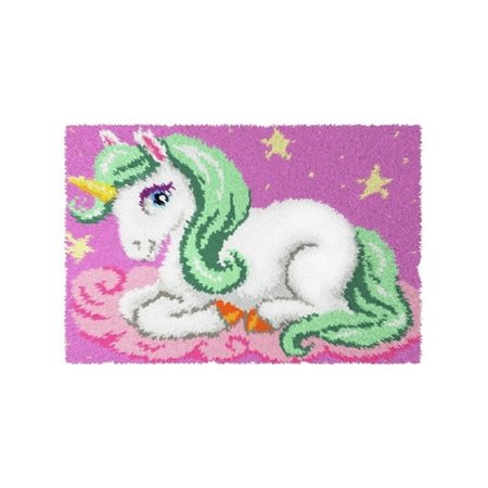 Kit tapis au point noué Licorne 4158