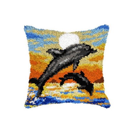Kit coussin au point noué Dauphins 4197
