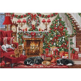 Kit de broderie Cheminée chaleureuse