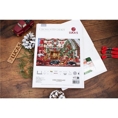 Kit de broderie Cheminée chaleureuse