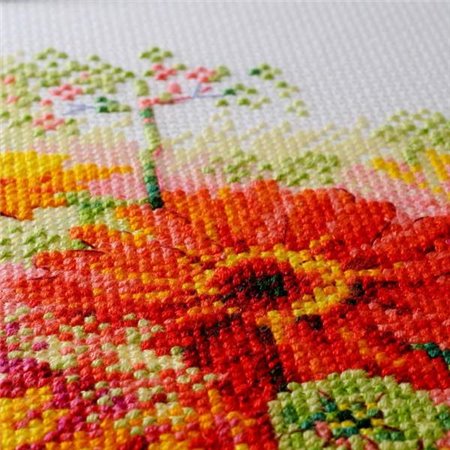 Kit de broderie Gerberas à l'aquarelle