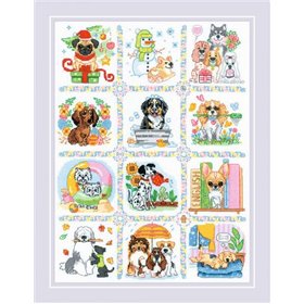 Kit de broderie Calendrier canin