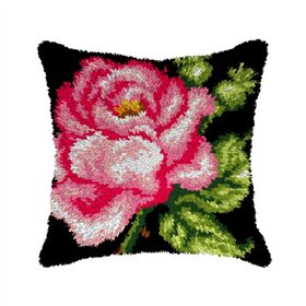 Latch hook cushion kit Rose nr 4150