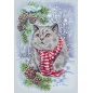 Embroidery kit Winter Cat