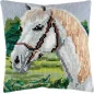 Kit coussin au point croix Cheval blanc