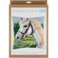 Kit coussin au point croix Cheval blanc