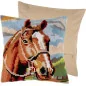 Kit coussin au point croix Cheval brun