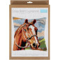Cross stitch cushion kit Brown horse