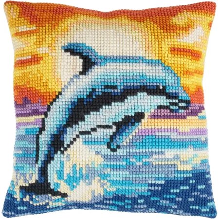 Cross stitch cushion kit Dolphin