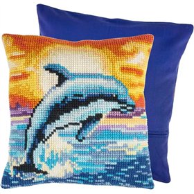 Kit coussin au point croix Dauphin