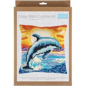 Kit coussin au point croix Dauphin