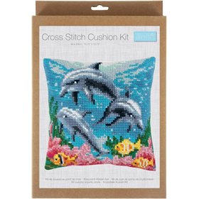 Cross stitch cushion kit Dolphins