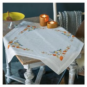 Tablecloth kit Chickadees with cape gooseberry