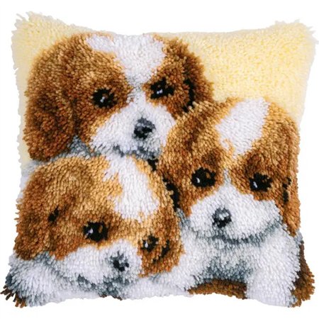 Kit coussin au point noué 3 chiens 145646
