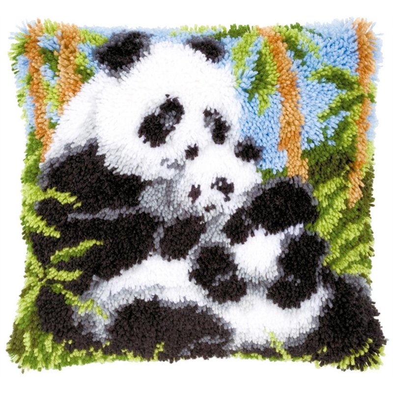 Kit coussin au point noué Ours panda 21853
