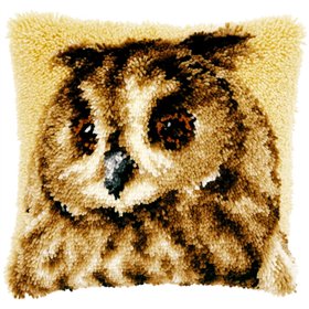 Kit coussin au point noué Hibou brun 21650