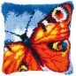 Latch hook cushion kit Orange butterfly 14174