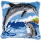 Kit coussin au point noué 2 Dauphins 14130