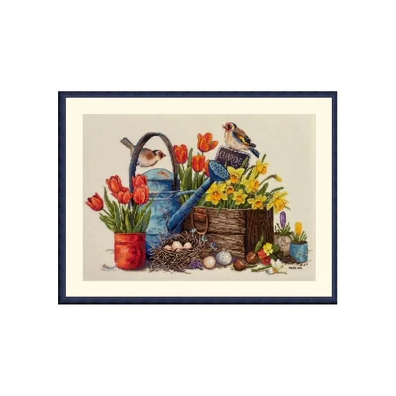 Kit de broderie  Jardin printanier 