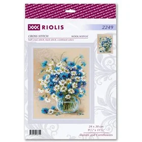 Riolis Embroidery kit Daisies and Cornflowers