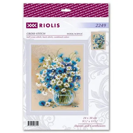 Kit de broderie Marguerites et Bleuets