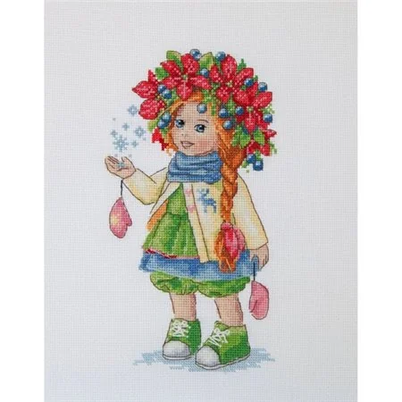 Embroidery kit Winter Girl