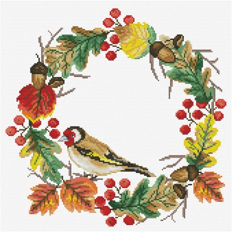 Kit de broderie Couronne d'automne