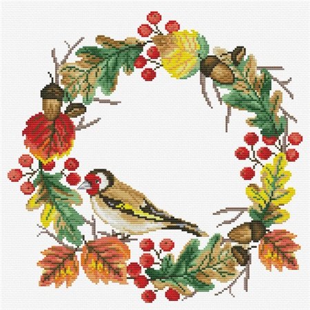 Kit de broderie Couronne d'automne