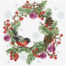 Embroidery kit Winter Wreath