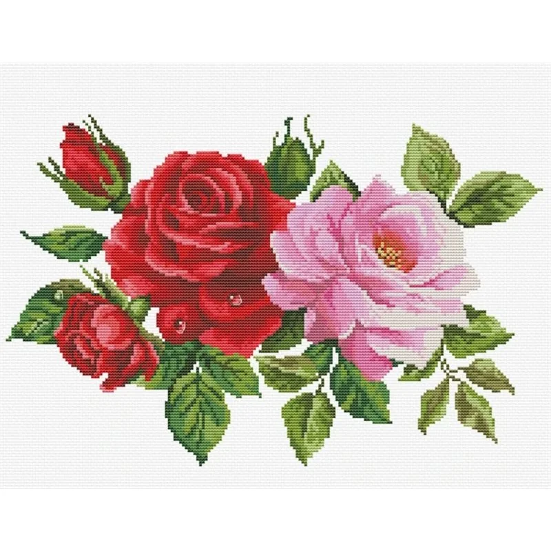 Embroidery kit Rose Bouquet Embroidery kit Rose Bouquet