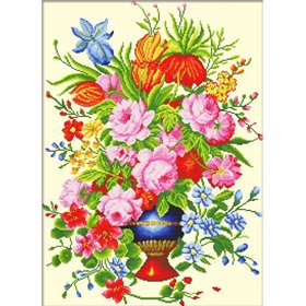 Embroidery kit Elegant Floral Arrangement