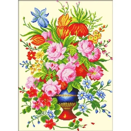 Kit de broderie Composition florale élégante